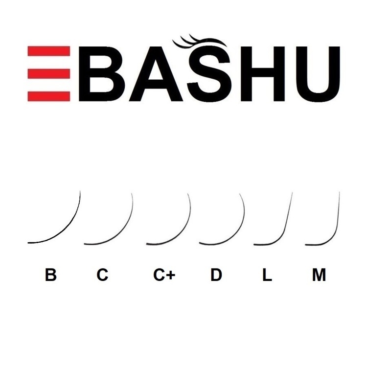 Ресницы черные BASHU B,C,C+,D отдельные длины